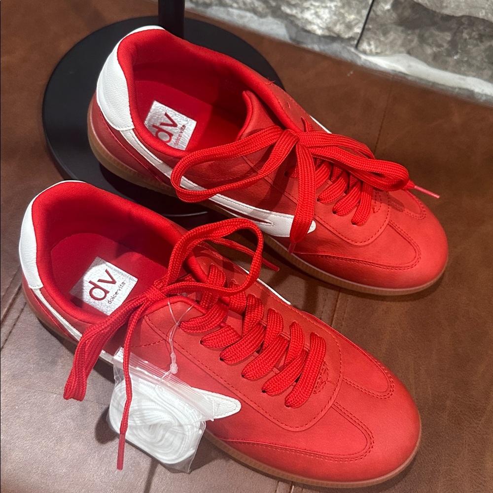 Dolce Vita Red and White Athletic Shoes - Picture 2 of 5